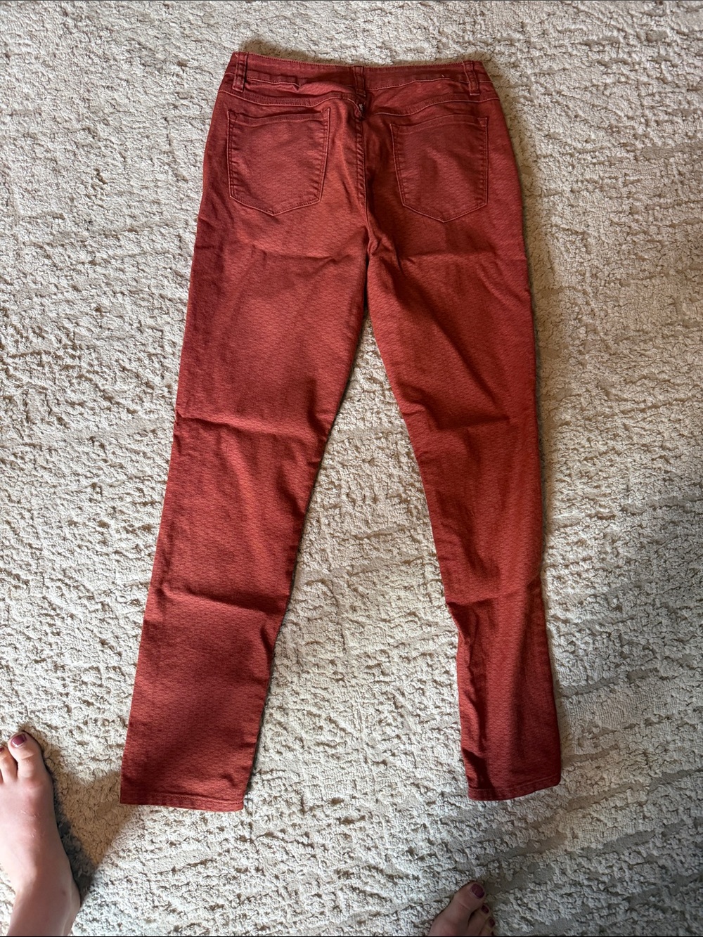 Prana Rust Red Patterned Skinny Pants - Picture 4 of 4